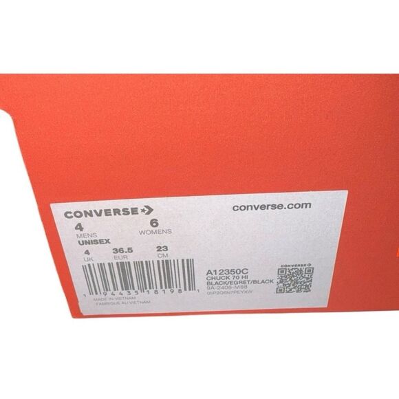 New Women CONVERSE Chuck 70 HI Leopard Remix Black A12350C Size 6 - Picture 7 of 7